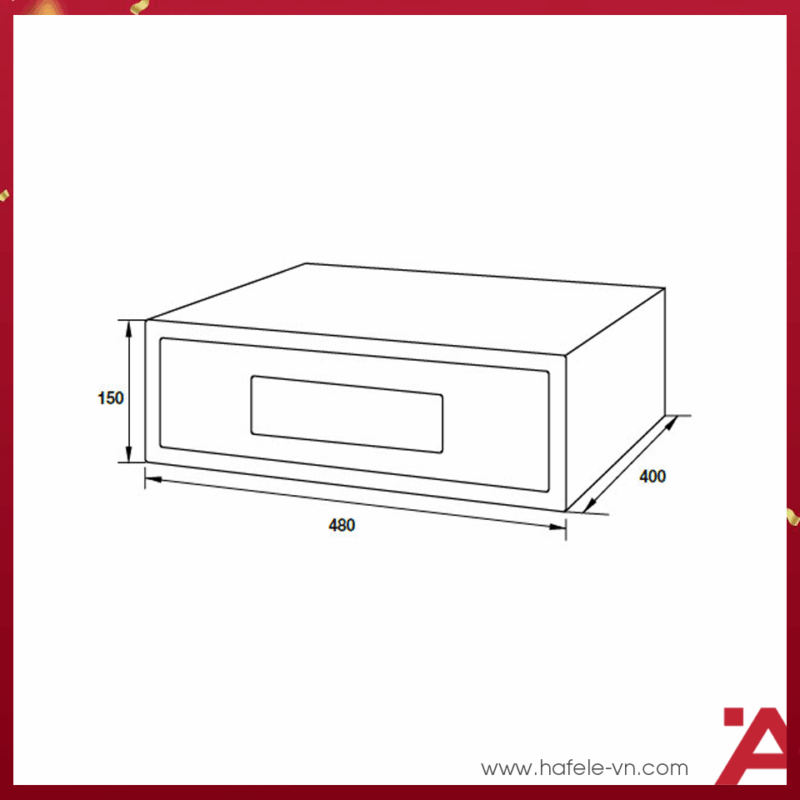 KÍCH THƯỚC KÉT SẮT ÂM TỦ HAFELE 836.28.550