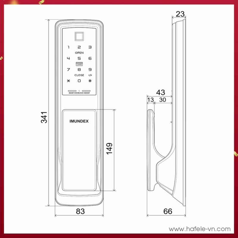 KHÓA ĐIỆN TỬ IMUNDEX 613.92.323 - 1678328027 anh2 khoa dien tu hafele 613 92 323