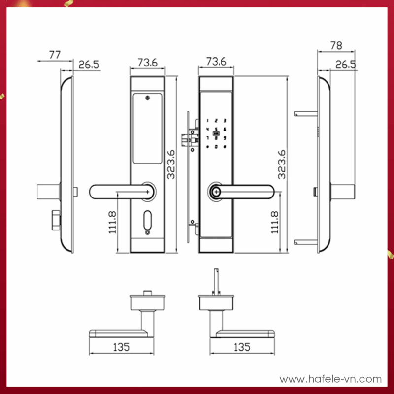 KHÓA ĐIỆN TỬ IMUNDEX 713.99.230 - 1678456342 anh2 khoa dien tu hafele 713 99 230