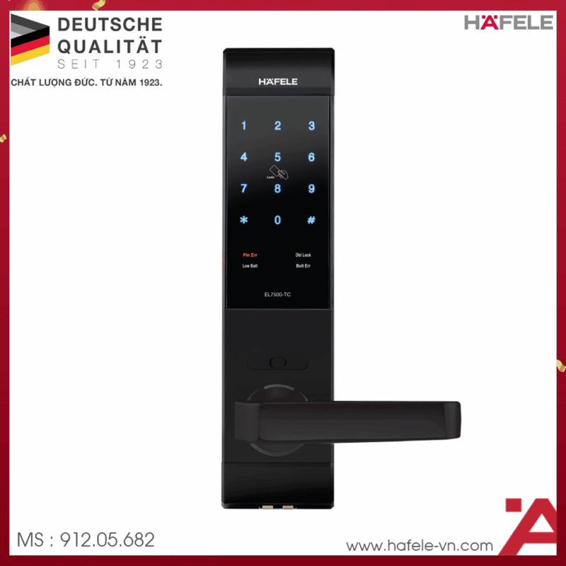 KHÓA ĐIỆN TỬ THÂN NHỎ HAFELE EL7500-TC MÀU ĐEN 912.05.682 - 1728198268 anh khoa dien tu hafele 912 05 682