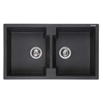 CHẬU RỬA BÁT ĐÁ 2 HỘC REGINOX AMSTERDAM 20 ĐEN HMH.R31001 - 2