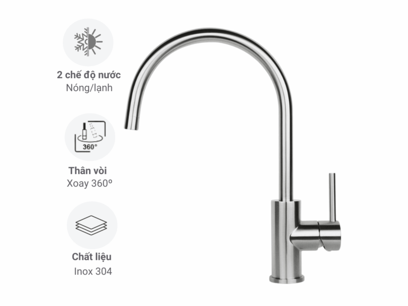 VÒI RỬA BÁT REGINOX SPRING INOX XƯỚC HMH.R31780 - 37