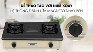 BẾP GA ĐỂ BÀN RINNAI RV-A271Y(EB) - Bep gas doi Rinnai RV A271YEB 5