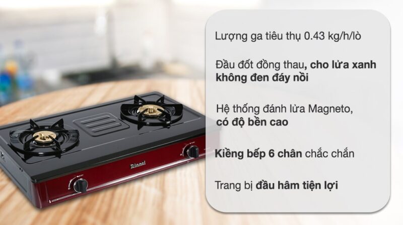 BẾP GA ĐỂ BÀN RINNAI RV-B274SR(EB)