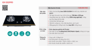 BẾP GA GRANDX GX-GS299D - bep gas am grandx gx gs299d4