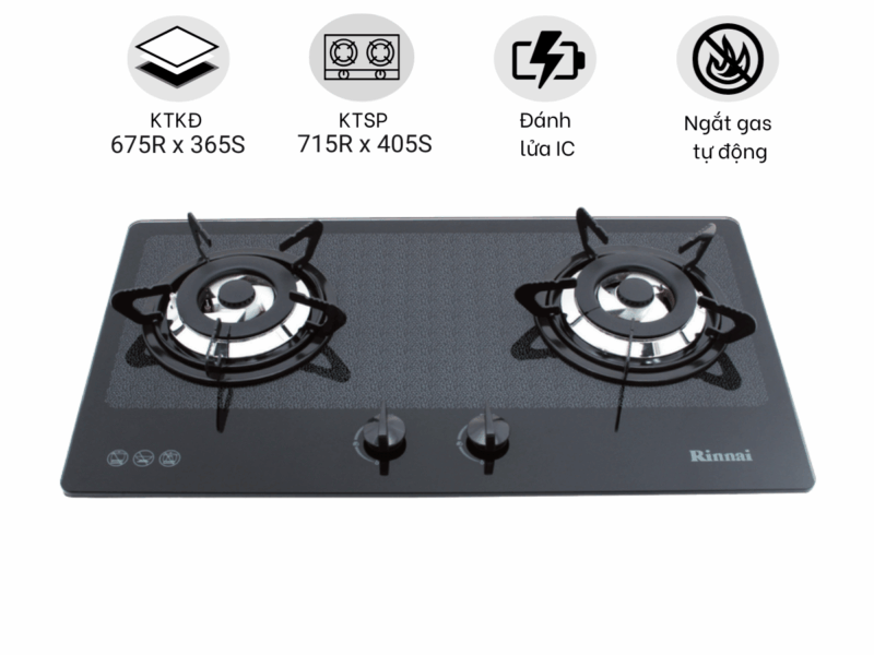 BẾP GA ÂM RINNAI RVB-2BG(D)N - bep gas rinnai rvb 2bgdn 5
