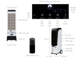 QUẠT ĐIỀU HÒA KHÔNG KHÍ BOSS S-102 100W - boss s 102 kg 1