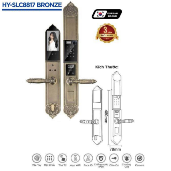 KHÓA ĐẠI SẢNH HYUNDAI HY-SLC8817 MÀU XÁM