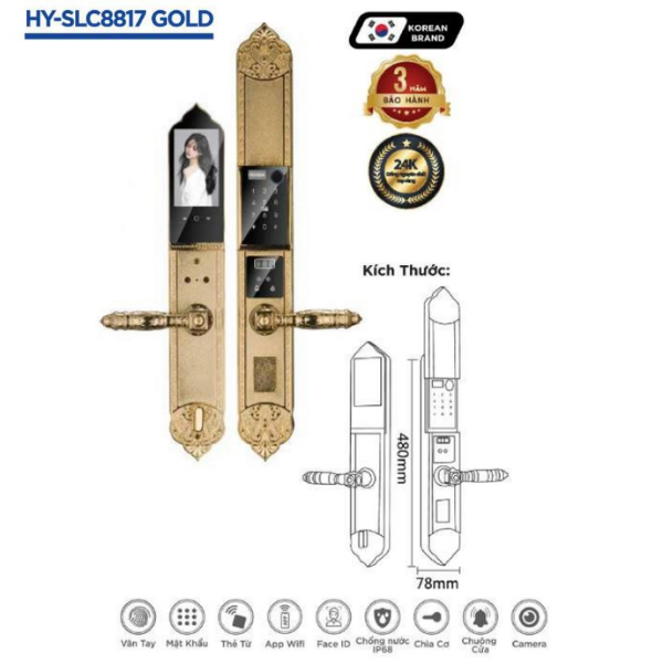 KHÓA ĐẠI SẢNH HYUNDAI HY-SLC8817 MÀU VÀNG