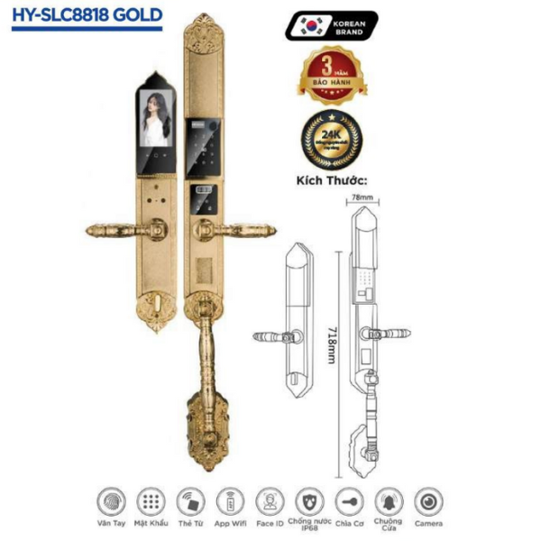 KHÓA ĐẠI SẢNH HYUNDAI HY-SLC8818 MÀU VÀNG