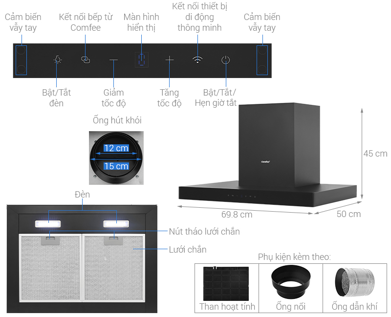 MÁY HÚT MÙI COMFEE CH-70TM77B - may hut mui ap tuong comfee ch 70tm77b note 1 638720381152880738