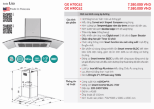 MÁY HÚT MÙI GRANDX GX-H90C62 - may hut mui grandx gx h70c625