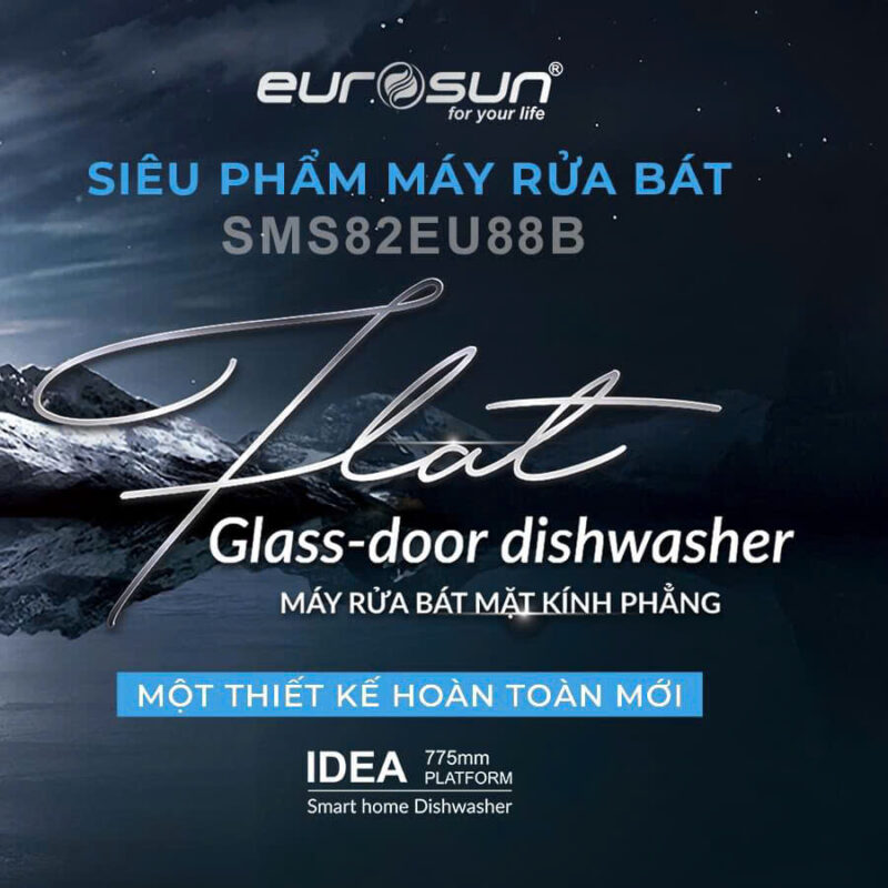 MÁY RỬA BÁT ĐỘC LẬP ÂM TỦ EUROSUN SMS82EU88B - 104