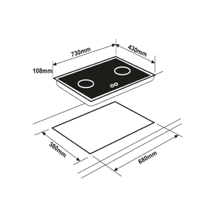 BẾP GA ÂM 2 LÒ EUROSUN EU-GA281 - 16 2