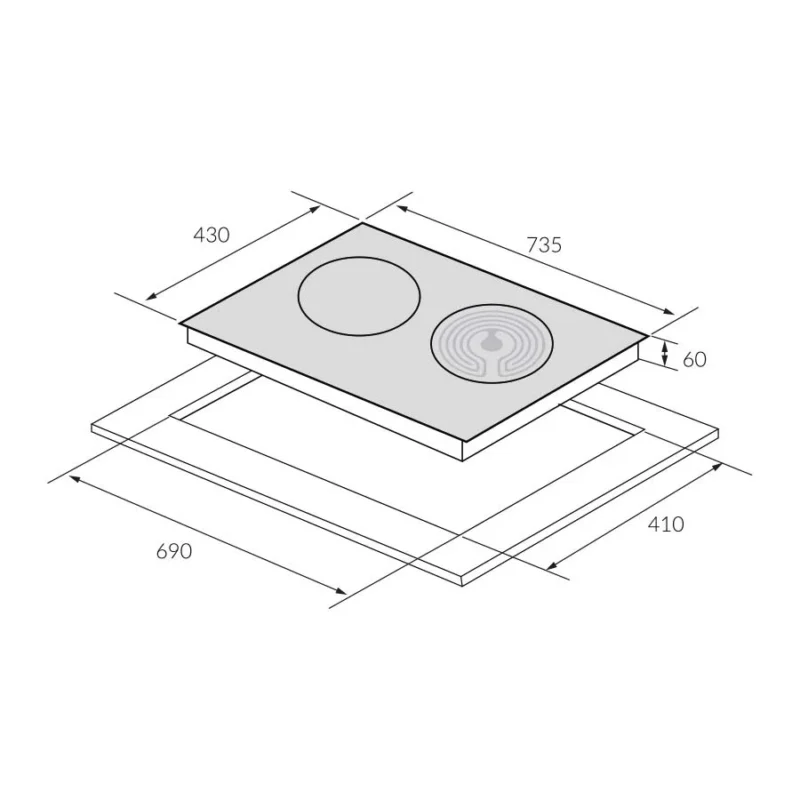 KÍCH THƯỚC BẾP ĐIỆN TỪ ĐÔI EUROSUN EU-TE259MAX