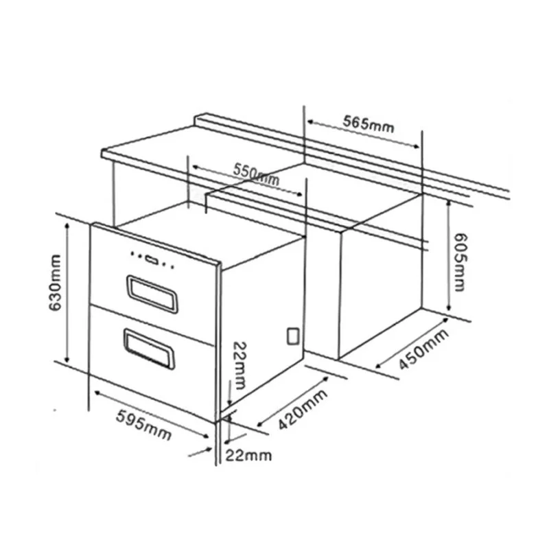 KÍCH THƯỚC MÁY SẤY BÁT DIỆT KHUẨN EUROSUN EU-DS120