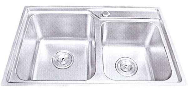 CHẬU RỬA CHÉN INOX 2 HỘC WINLAND E01A