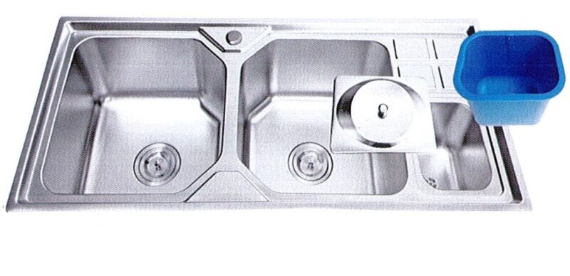 CHẬU RỬA CHÉN INOX 2 HỘC WINLAND G12