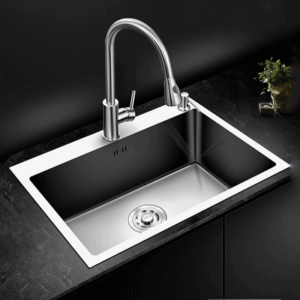 CHẬU RỬA CHÉN WINLAND 1 HỘC INOX 304 A60 - Chau rua chen inox Winland A60 2