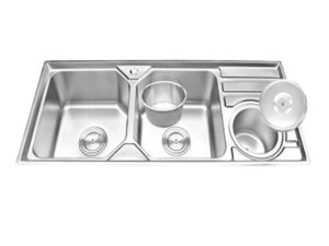 CHẬU RỬA CHÉN INOX 2 HỘC WINLAND G08