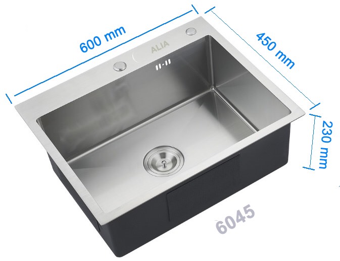 CHẬU RỬA 1 HỘC CREAVE INOX 304 CR-6045