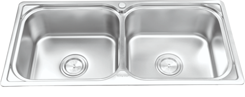 CHẬU RỬA CHÉN INOX 2 HỘC WINLAND C14