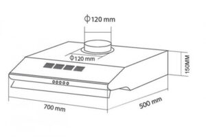 MÁY HÚT MÙI ÂM TỦ MÀU ĐEN 70CM EUROSUN EH-70C05D - 10 1