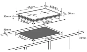 BẾP TỪ ĐÔI CHEFS EH-DIH888E - 10 4