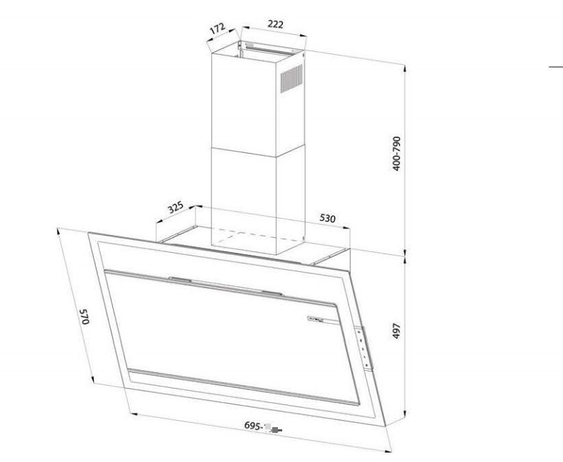 MÁY HÚT MÙI GẮN TƯỜNG 70CM EUROSUN EH-70CN78W - 10