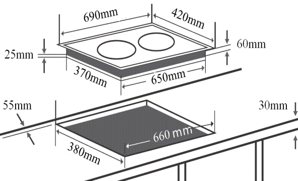BẾP TỪ ĐÔI CHEFS EH-DIH206 - 112