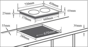 BẾP TỪ ĐÔI CHEFS EH-DIH320 - 12 5