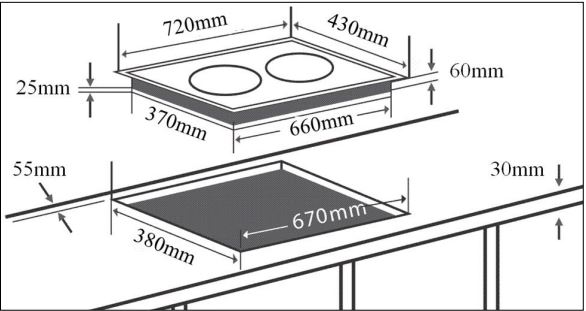 BẾP TỪ ĐÔI CHEFS EH-DIH320 - 12 5