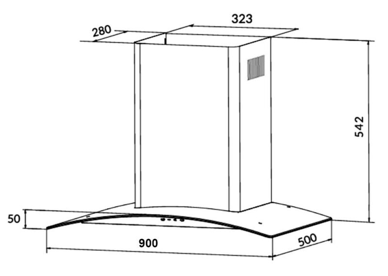 MÁY HÚT MÙI GẮN TƯỜNG 90CM EUROSUN EH-90K35 - 28 2