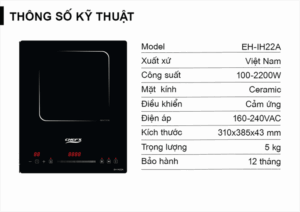 BẾP TỪ ĐƠN CHEFS EH-IH22A - 32 1
