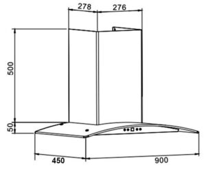 KÍCH THƯỚC HÚT MÙI 90CM EUROSUN EH-90K32