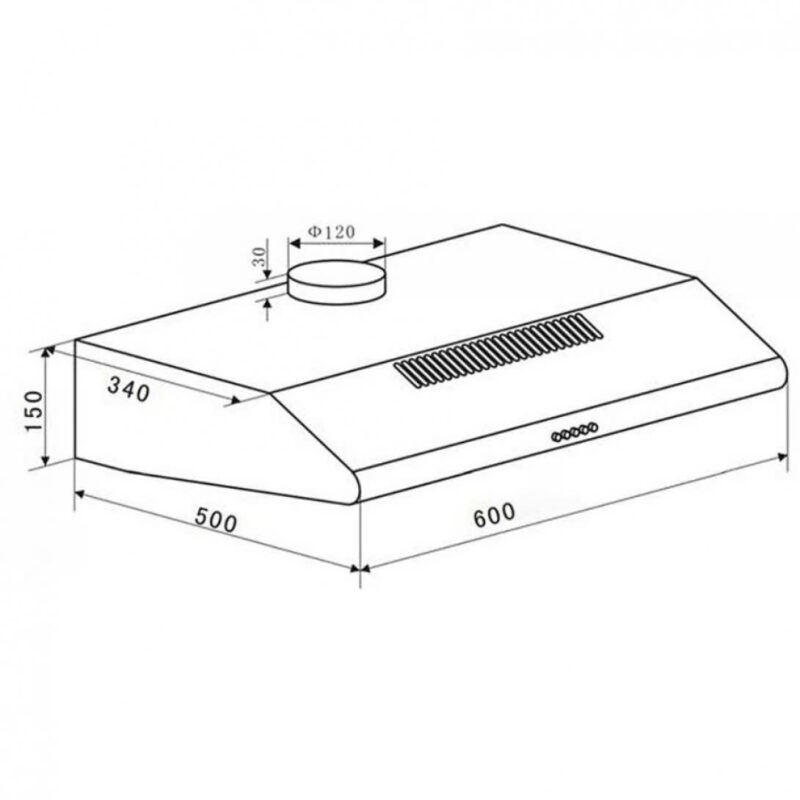 MÁY HÚT MÙI ÂM TỦ INOX 60CM EUROSUN EH-60CF19S - 4 1