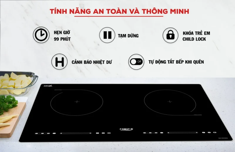 BẾP TỪ ĐÔI CHEFS EH-DIH323 - 4 4