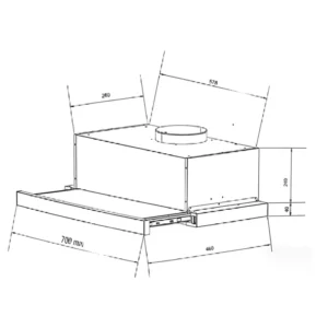 MÁY HÚT MÙI ÂM TỦ 70CM TRẮNG EUROSUN EH-70AF86W - 41 1
