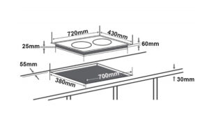 BẾP TỪ ĐÔI CHEFS EH-DIH866G - 56