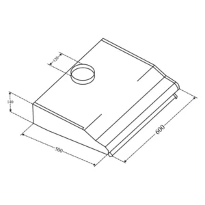 MÁY HÚT MÙI ÂM TỦ MÀU ĐEN 60CM EUROSUN EH-60C05D - 59