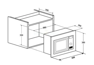 LÒ VI SÓNG KẾT HỢP NƯỚNG CHEFS EH-MW801S - 67 1