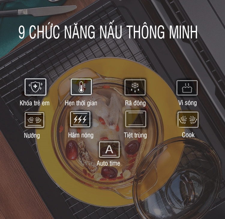 LÒ VI SÓNG KẾT HỢP NƯỚNG CHEFS EH-MW801S