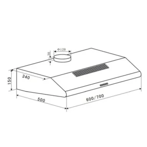 MÁY HÚT MÙI ÂM TỦ MÀU ĐEN 60CM EUROSUN EH-60CF19B - 76