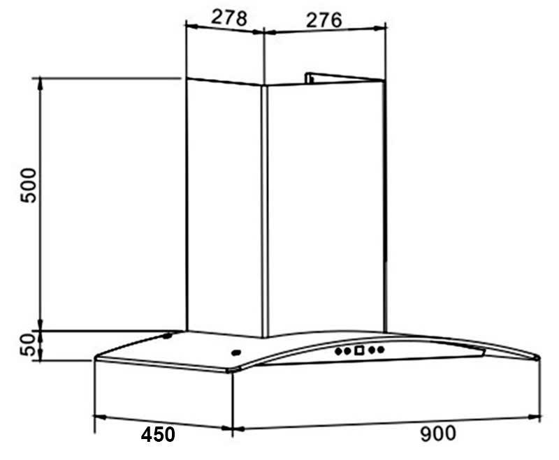 MÁY HÚT MÙI 90CM EUROSUN EH-90K32 - 90k32