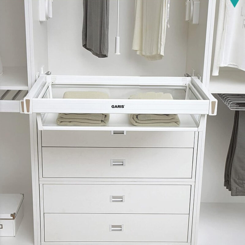 NGĂN KÉO VÁCH KÍNH ĐỂ ĐỒ GẬP GARIS GW02.90