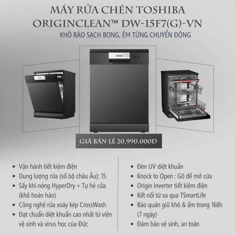MÁY RỬA CHÉN TOSHIBA ORIGINCLEAN DW-15F7(G)-VN - z6896292962038 ff1556b010e62c48d9f8e5ae96ec95e0 1