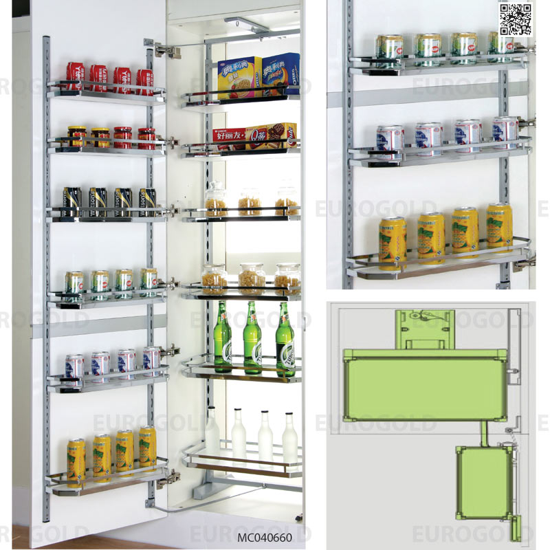 TỦ ĐỒ KHÔ 4 TẦNG CÁNH MỞ EUROGOLD EKC14445
