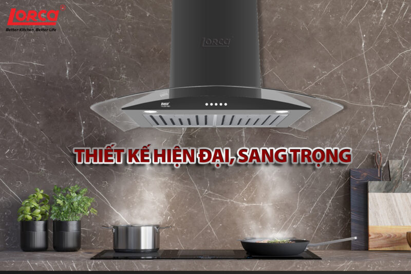 HÌNH ẢNH THỰC TẾ CỦA MÁY HÚT MÙI TREO TƯỜNG LORCA TA-2001MD-90CM