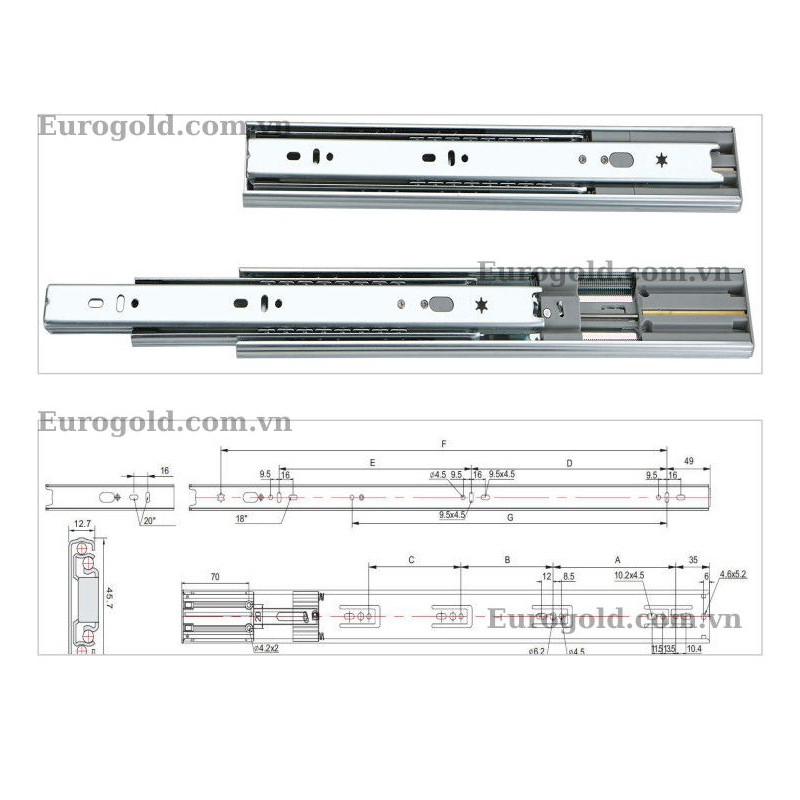 RAY BI GIẢM CHẤN CAO CẤP EUROGOLD ESD155