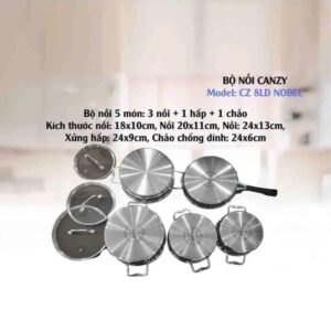 BỘ XOONG NỒI 5 MÓN CANZY CZ 8LD NOBEL - z6903317390639 b3886a4c44ef7a5bd8e68280b76115b4